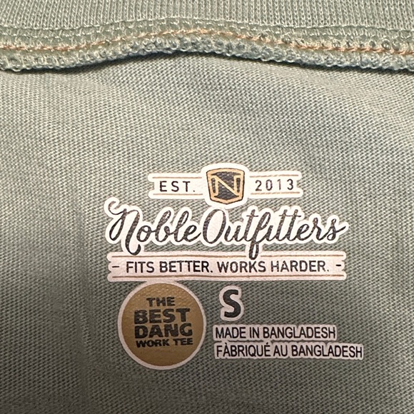 Sky Green Crew Neck T-Shirt with pocket - Picture 2 of 4